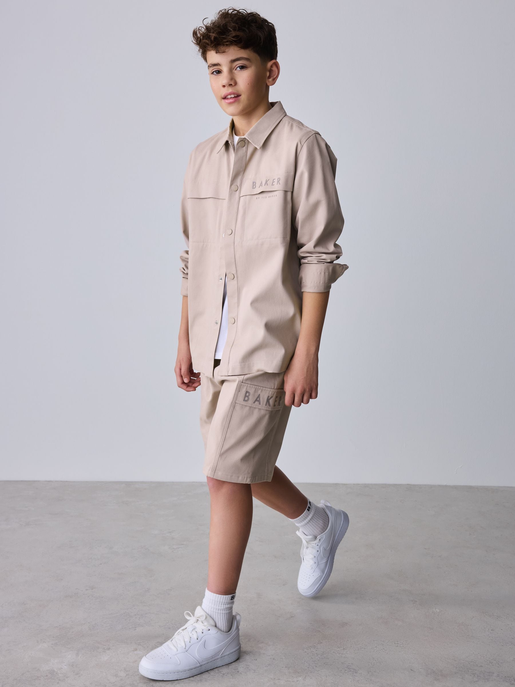 Dsiney Kidz - Baker by Ted Baker Stone Shacket and T-Shirt Set image 1