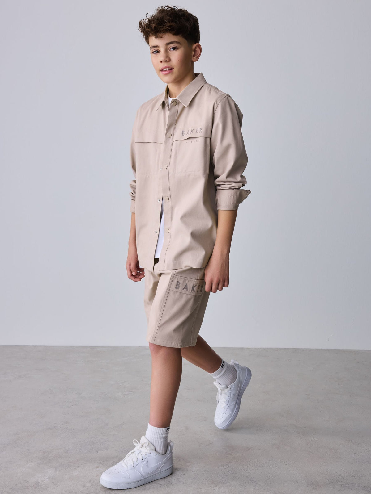 Dsiney Kidz - Baker by Ted Baker Stone Shacket and T-Shirt Set image 1