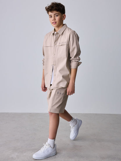 Dsiney Kidz - Baker by Ted Baker Stone Shacket and T-Shirt Set image 1