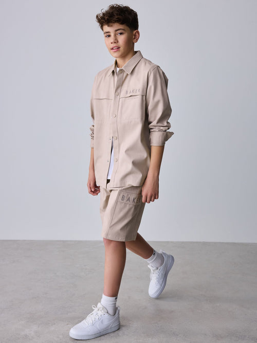 Dsiney Kidz - Baker by Ted Baker Stone Shacket and T-Shirt Set image 1