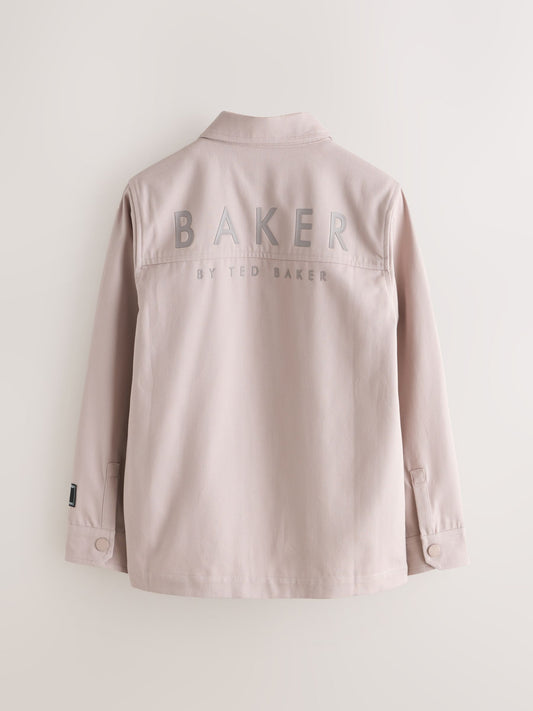 Baker by Ted Baker Stone Shacket and T-Shirt Set image 3