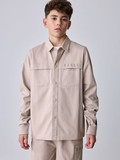 Dsiney Kidz - Baker by Ted Baker Stone Shacket and T-Shirt Set image 3