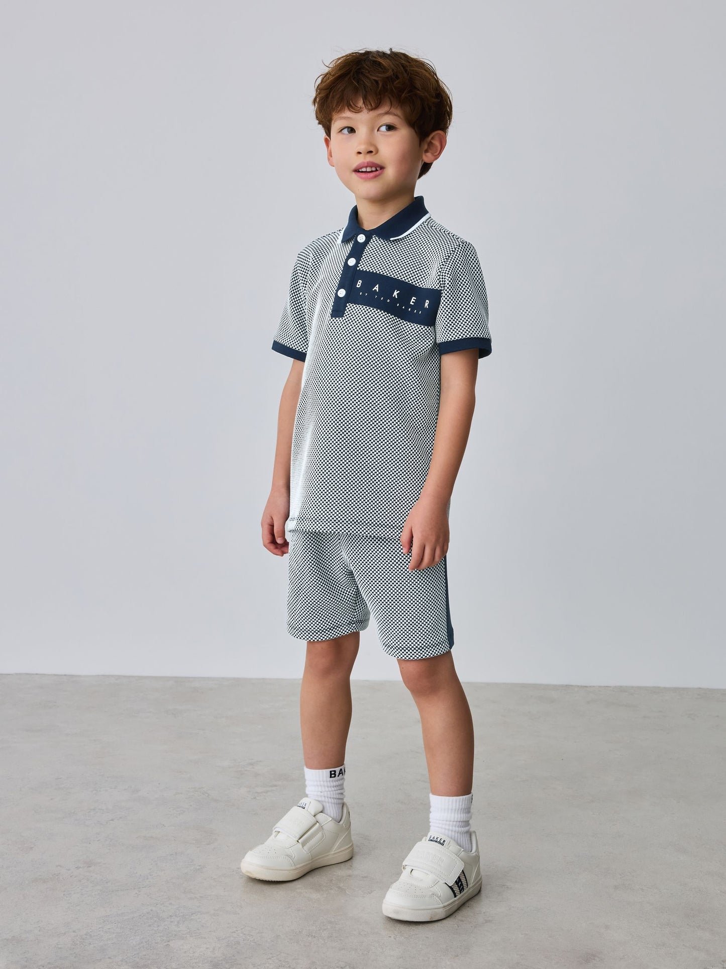 Baker by Ted Baker Textured Polo Shirt and Shorts Set image 2