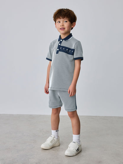 Baker by Ted Baker Textured Polo Shirt and Shorts Set image 2