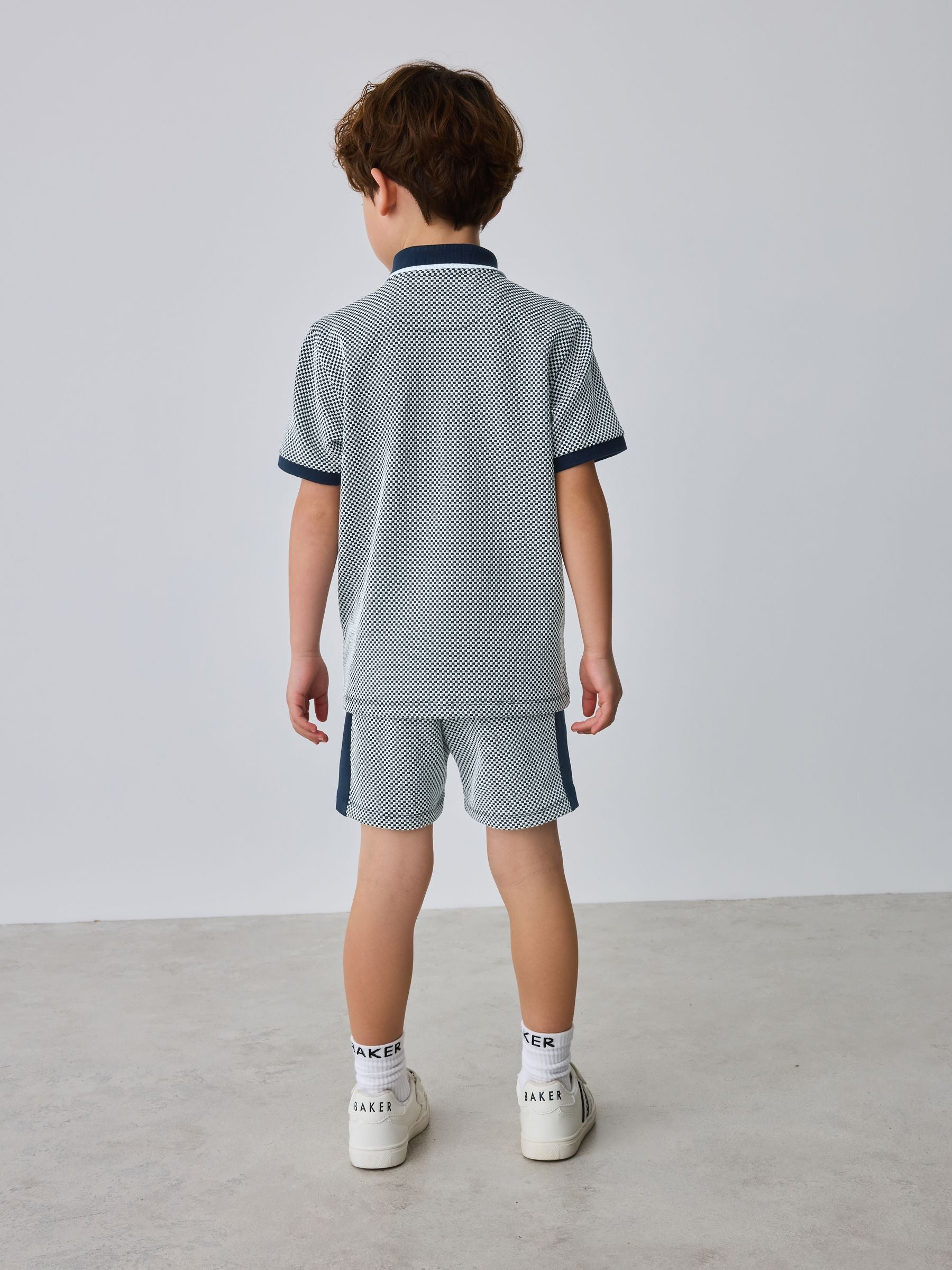 Baker by Ted Baker Textured Polo Shirt and Shorts Set image 3