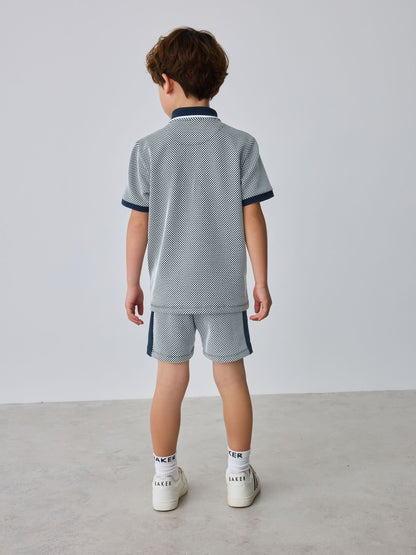 Baker by Ted Baker Textured Polo Shirt and Shorts Set image 3