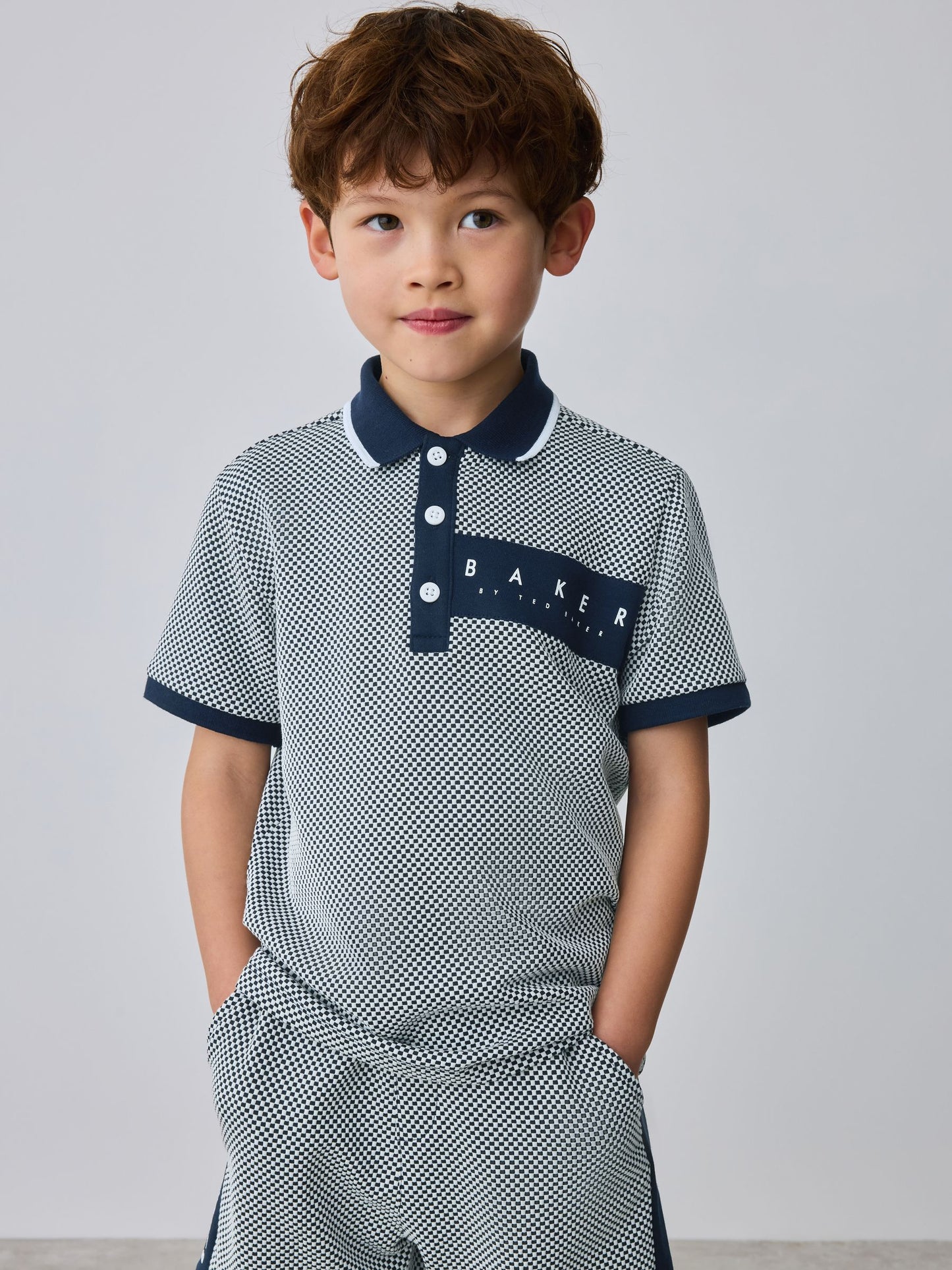 Baker by Ted Baker Textured Polo Shirt and Shorts Set image 4