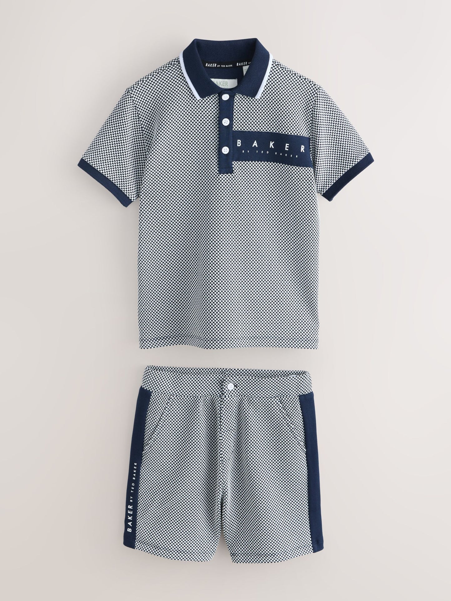 Baker by Ted Baker Textured Polo Shirt and Shorts Set image 9