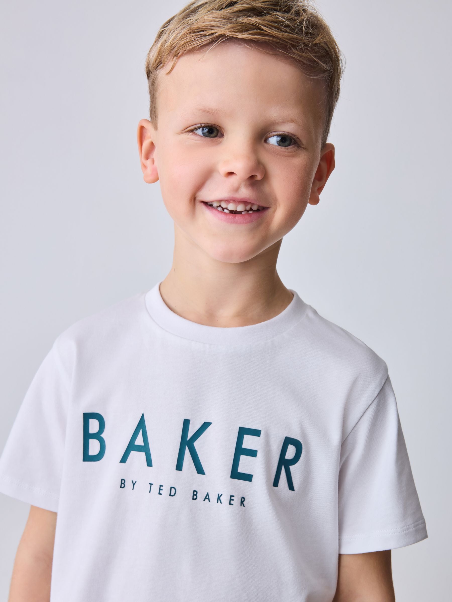 Baker by Ted Baker Blue All Over Print Shirt T-Shirt and Shorts Set image 10