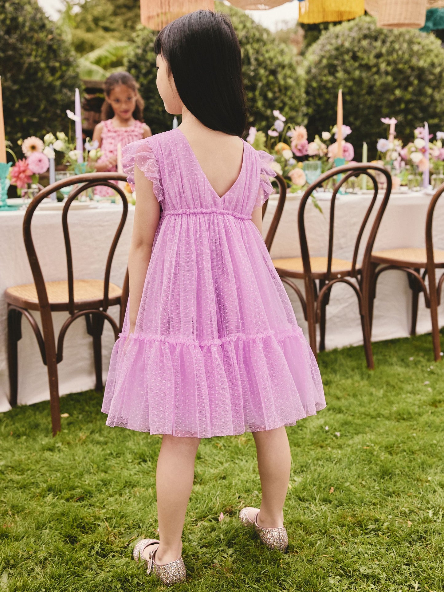 Lilac Mesh Flower Girl Dress (3-16yrs) image 3