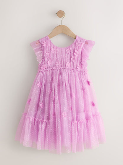 Lilac Mesh Flower Girl Dress (3-16yrs) image 4