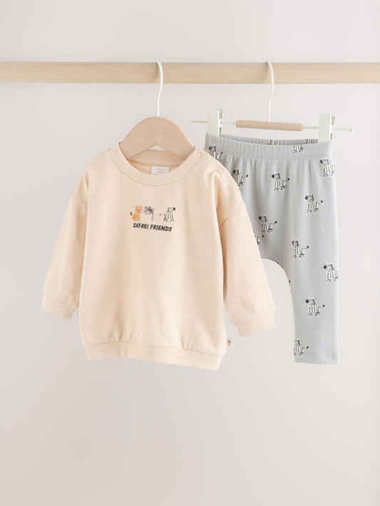 Monochrome Safari Baby Top and Leggings Set 2 Piece (0mths-3yrs) image 1