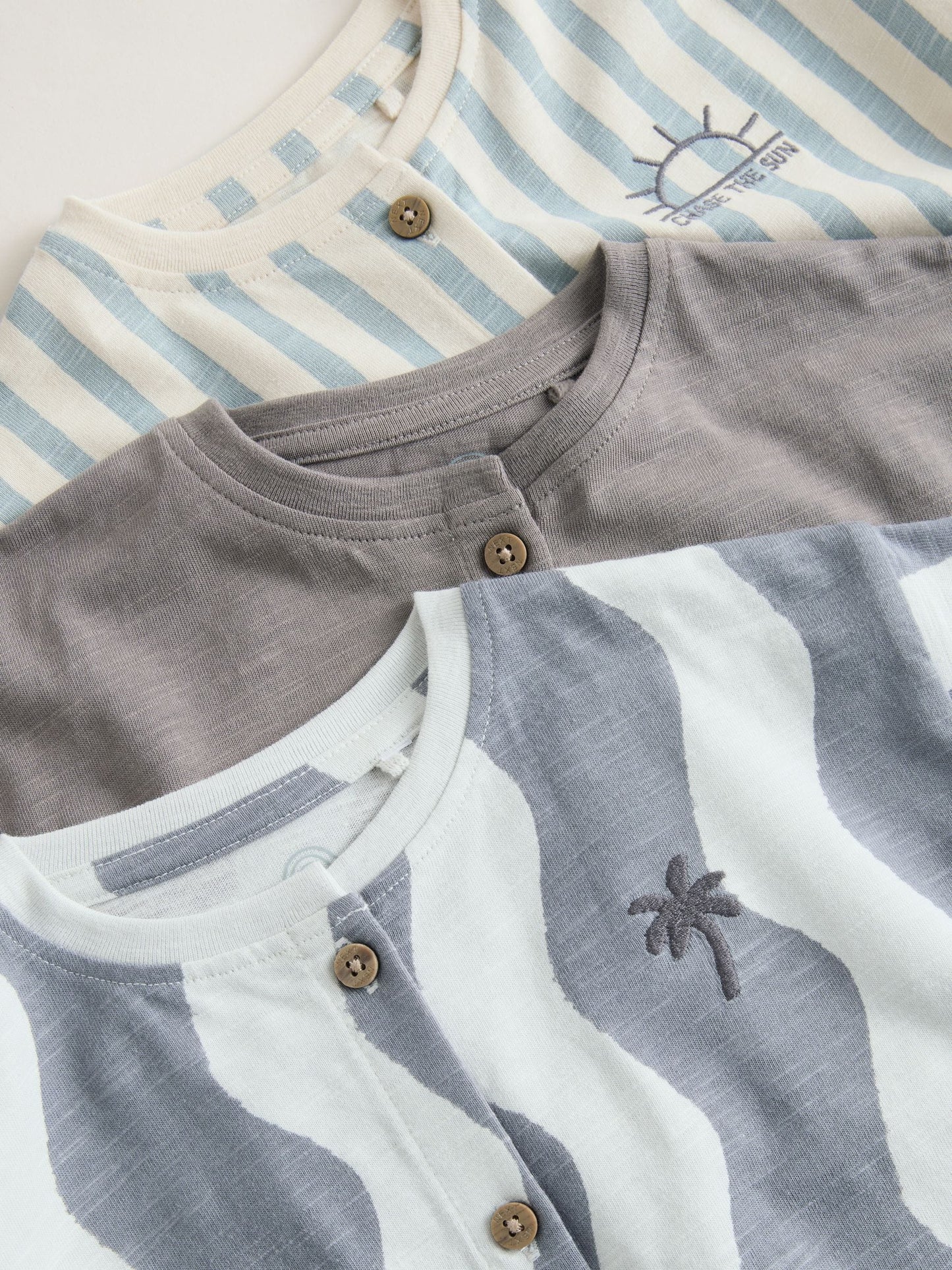 Grey Scandi Cactus Baby Rompers 3 Pack image 4