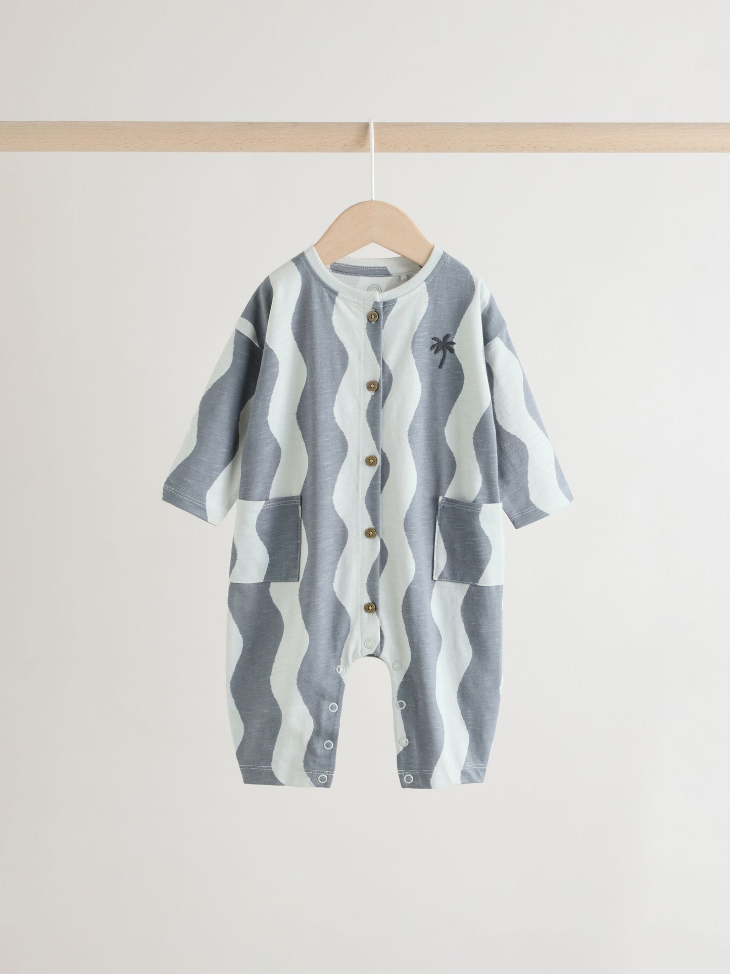 Grey Scandi Cactus Baby Rompers 3 Pack image 6