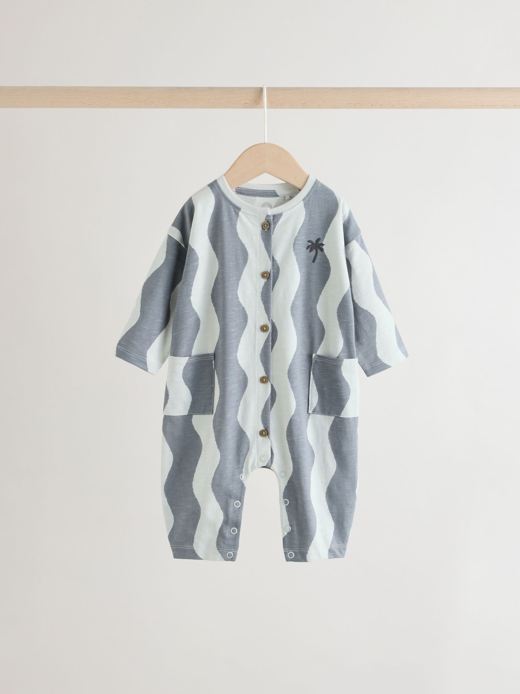 Grey Scandi Cactus Baby Rompers 3 Pack image 6