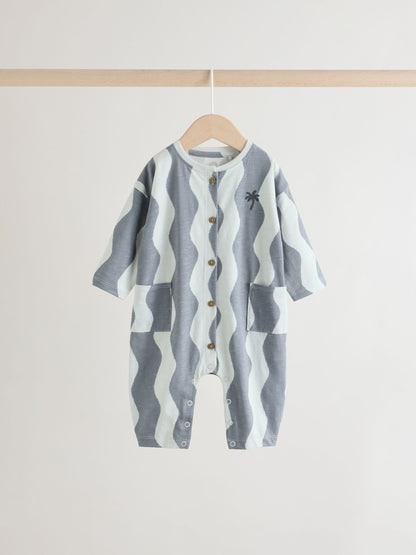 Grey Scandi Cactus Baby Rompers 3 Pack image 6