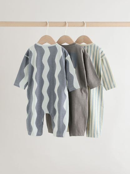 Grey Scandi Cactus Baby Rompers 3 Pack image 5