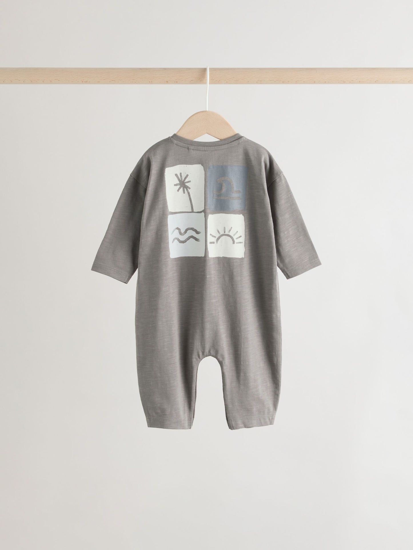Grey Scandi Cactus Baby Rompers 3 Pack image 7