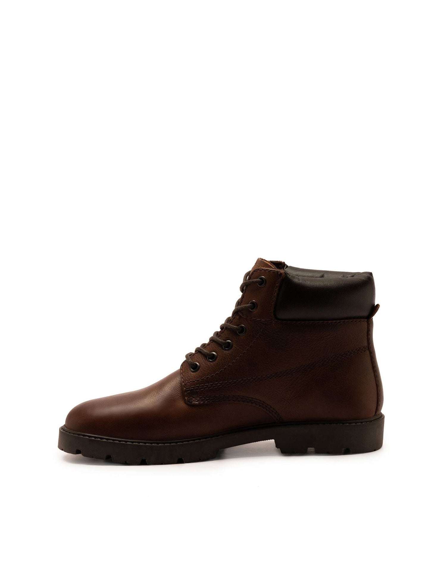Off The Hook Brown Solo Leather Lace Up Casual Ankle Boots image 2
