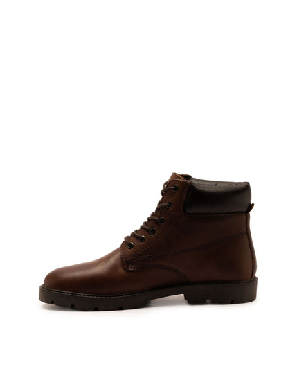 Off The Hook Brown Solo Leather Lace Up Casual Ankle Boots image 2