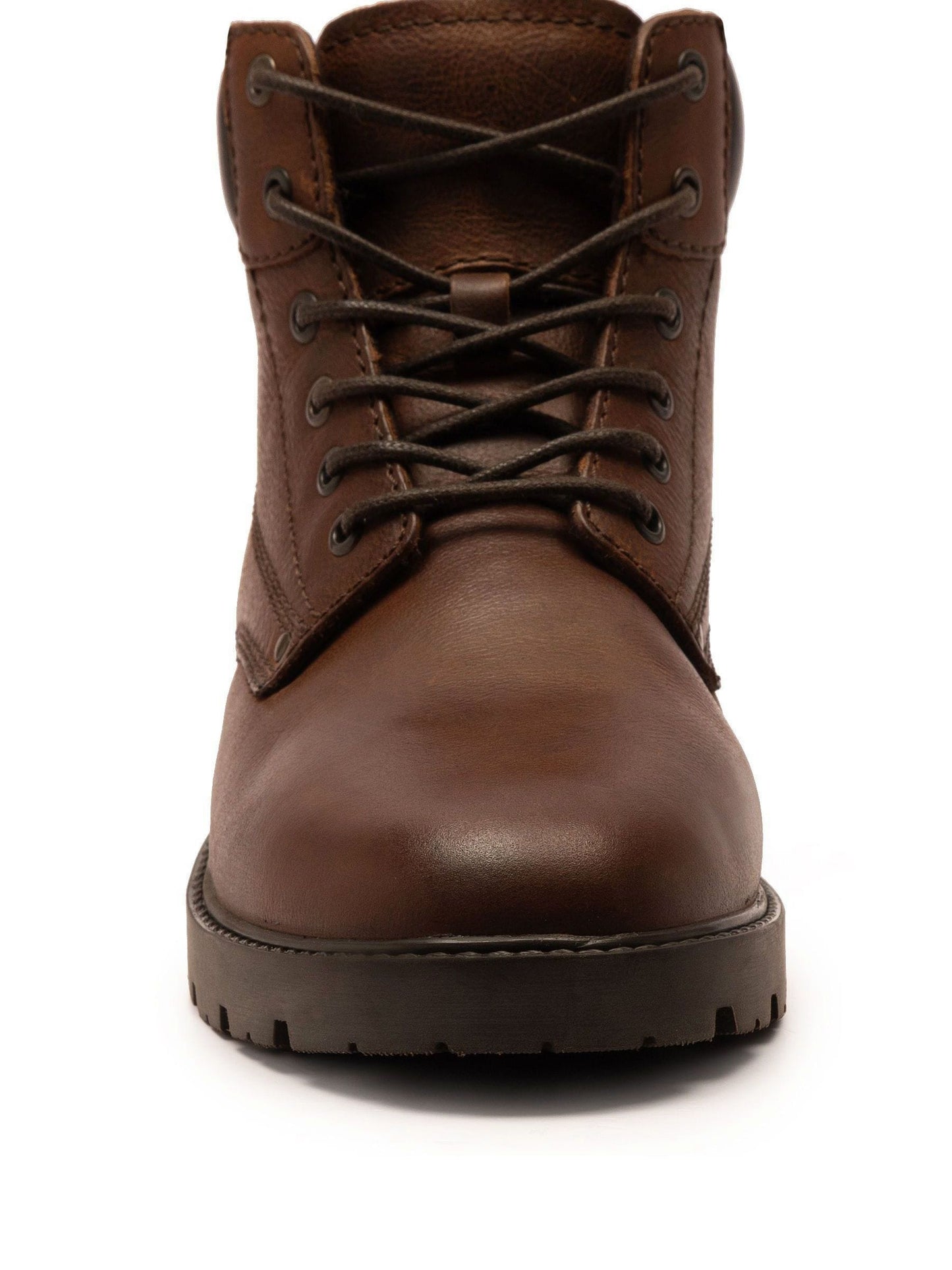 Off The Hook Brown Solo Leather Lace Up Casual Ankle Boots image 4