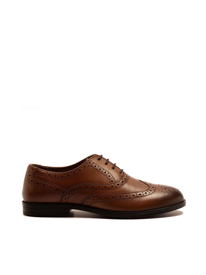Off The Hook Brown Waldew Leather Lace-Up Formal Brogue Shoes image 2