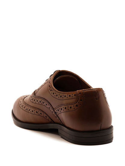 Off The Hook Brown Waldew Leather Lace-Up Formal Brogue Shoes image 3