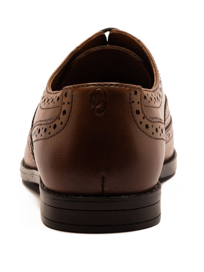 Off The Hook Brown Waldew Leather Lace-Up Formal Brogue Shoes image 4