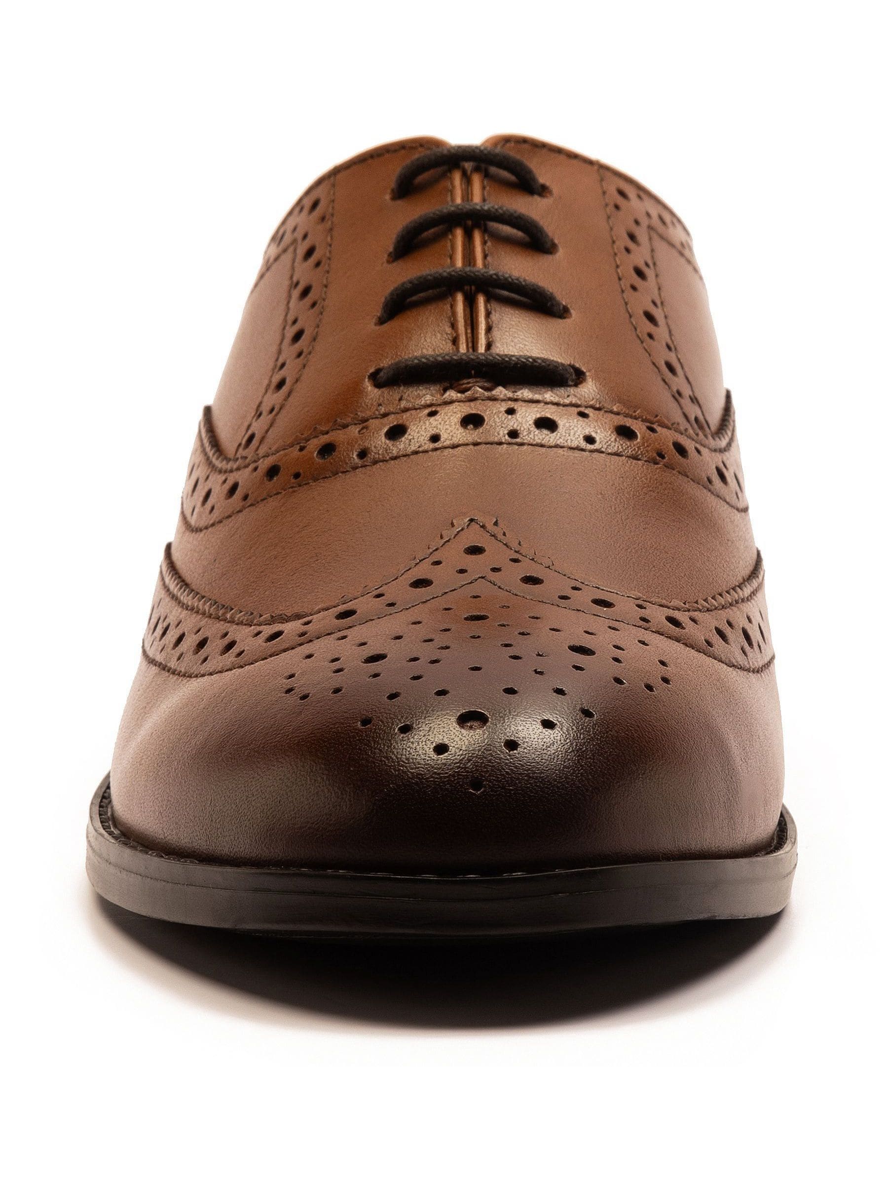 Off The Hook Brown Waldew Leather Lace-Up Formal Brogue Shoes image 5