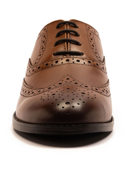 Off The Hook Brown Waldew Leather Lace-Up Formal Brogue Shoes image 5