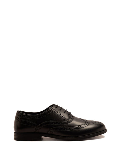 Off The Hook Black Waldew Leather Lace-Up Formal Brogue Shoes image 2