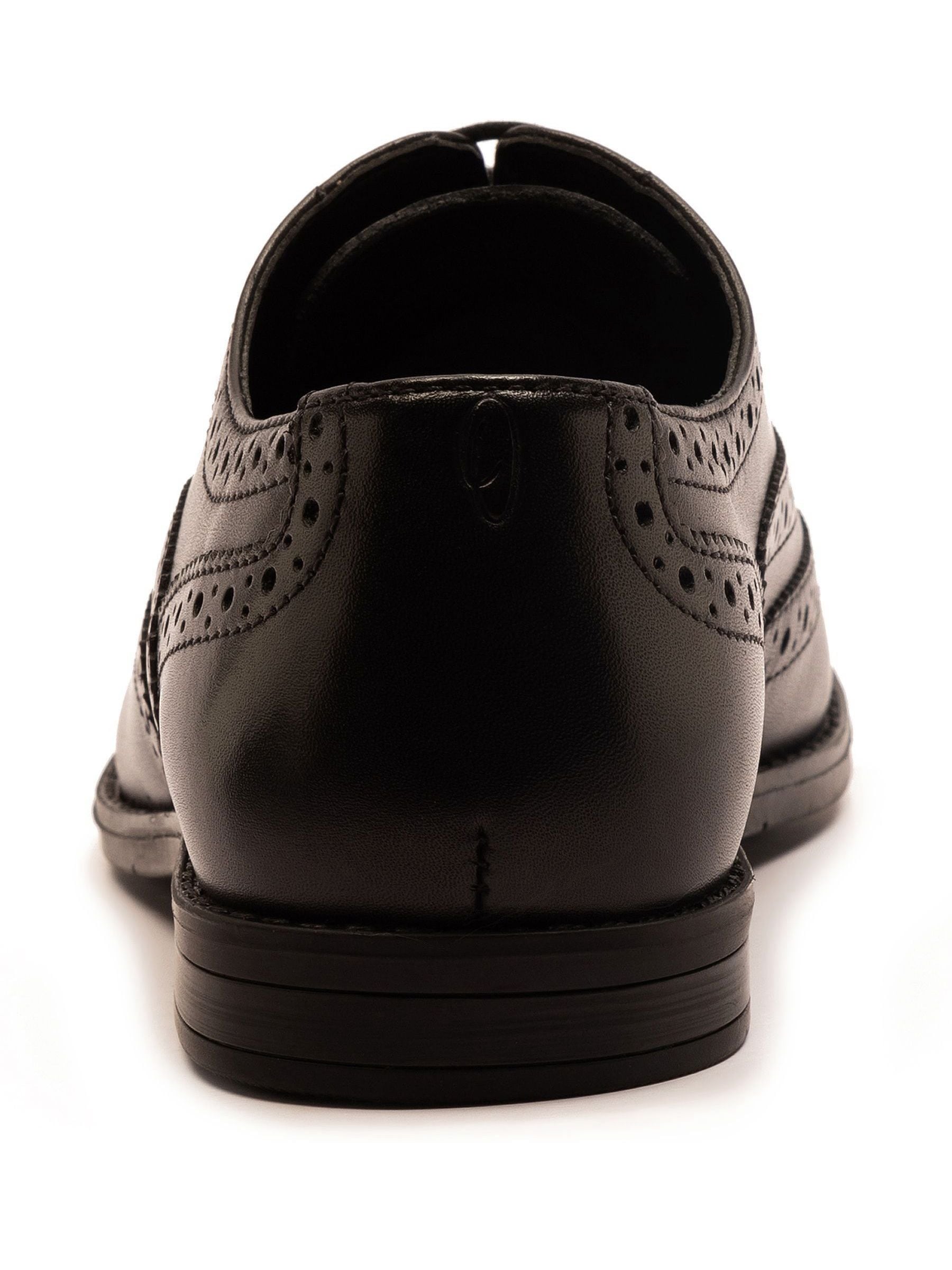 Off The Hook Black Waldew Leather Lace-Up Formal Brogue Shoes image 5