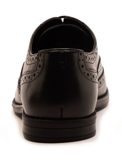 Off The Hook Black Waldew Leather Lace-Up Formal Brogue Shoes image 5