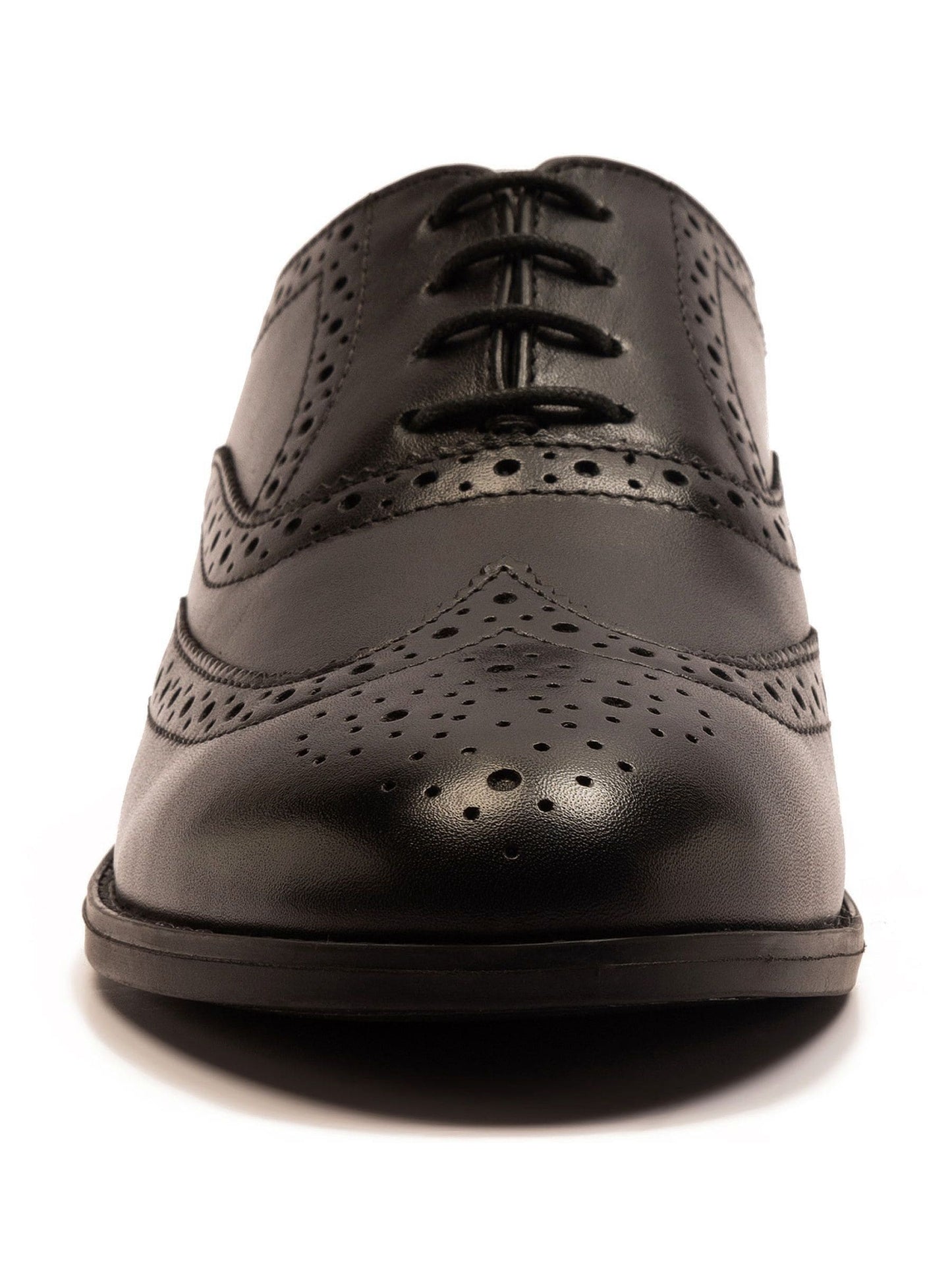 Off The Hook Black Waldew Leather Lace-Up Formal Brogue Shoes image 6