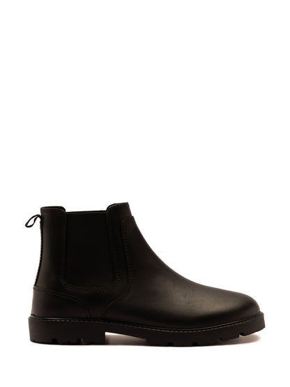 Off The Hook Black Vader Leather Formal Chelsea Boots image 1