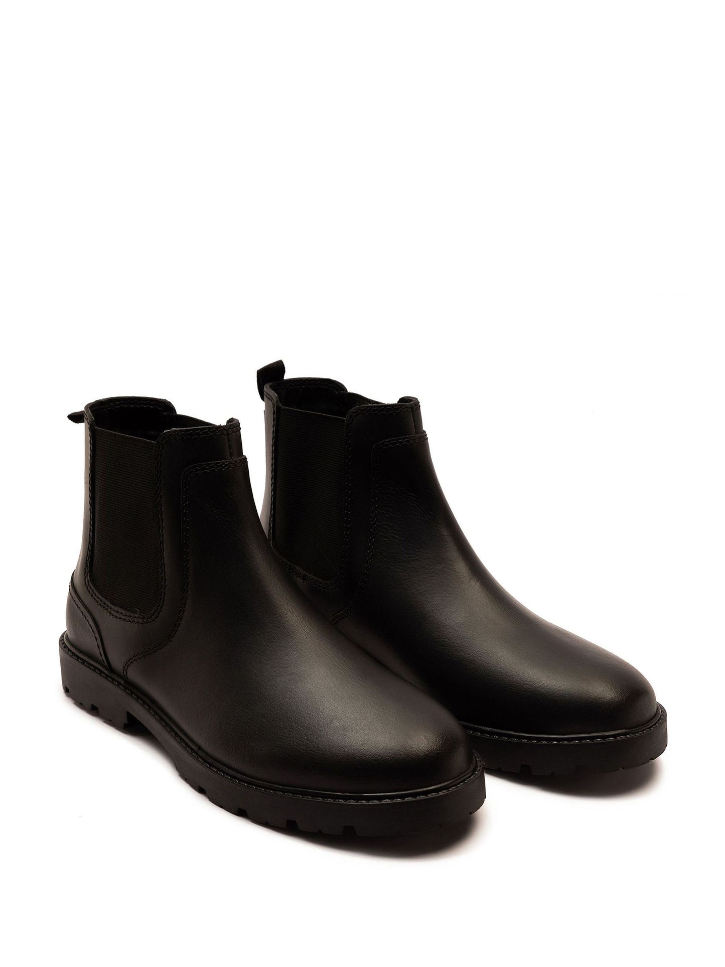Off The Hook Black Vader Leather Formal Chelsea Boots image 2