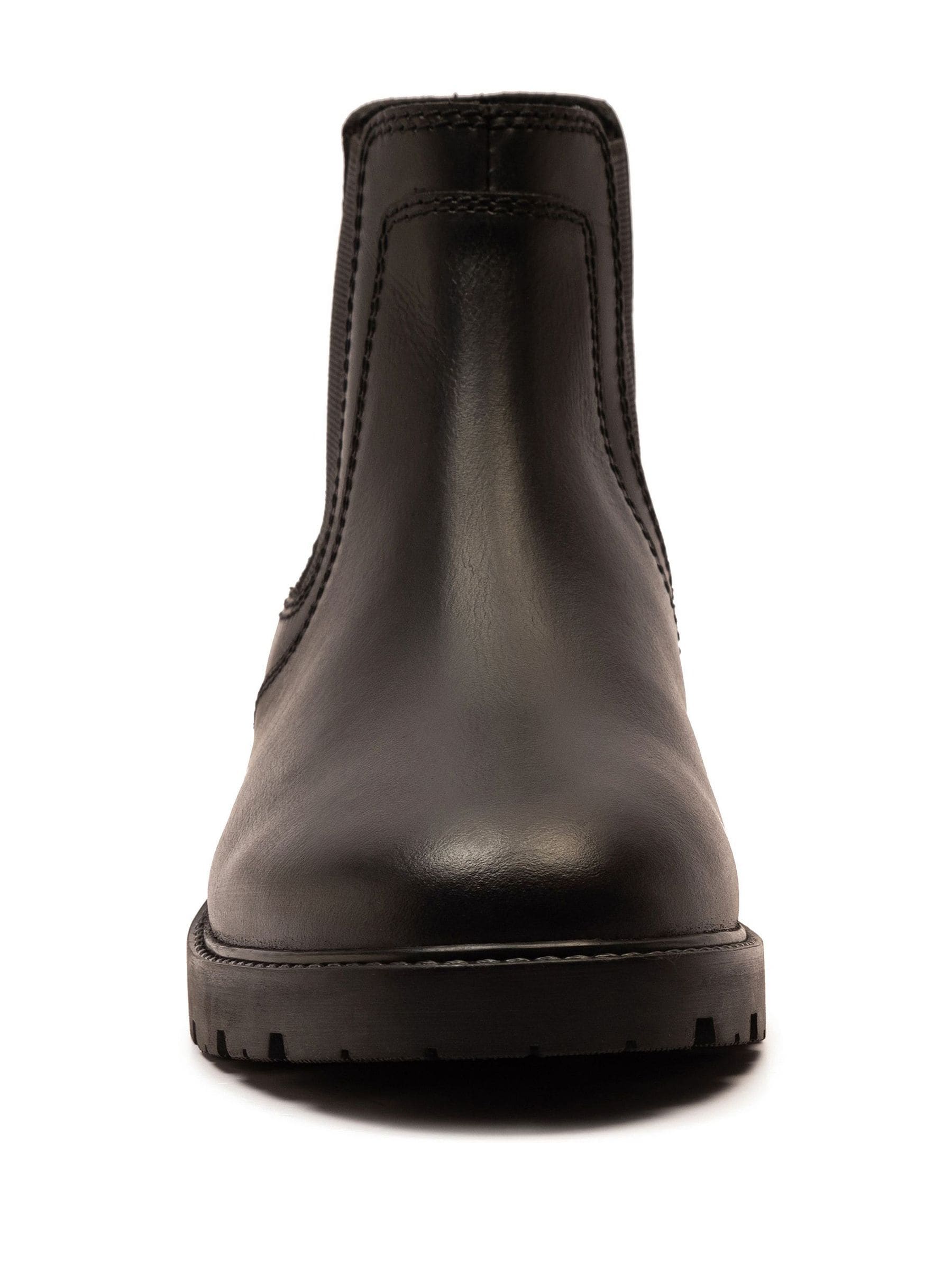 Off The Hook Black Vader Leather Formal Chelsea Boots image 4