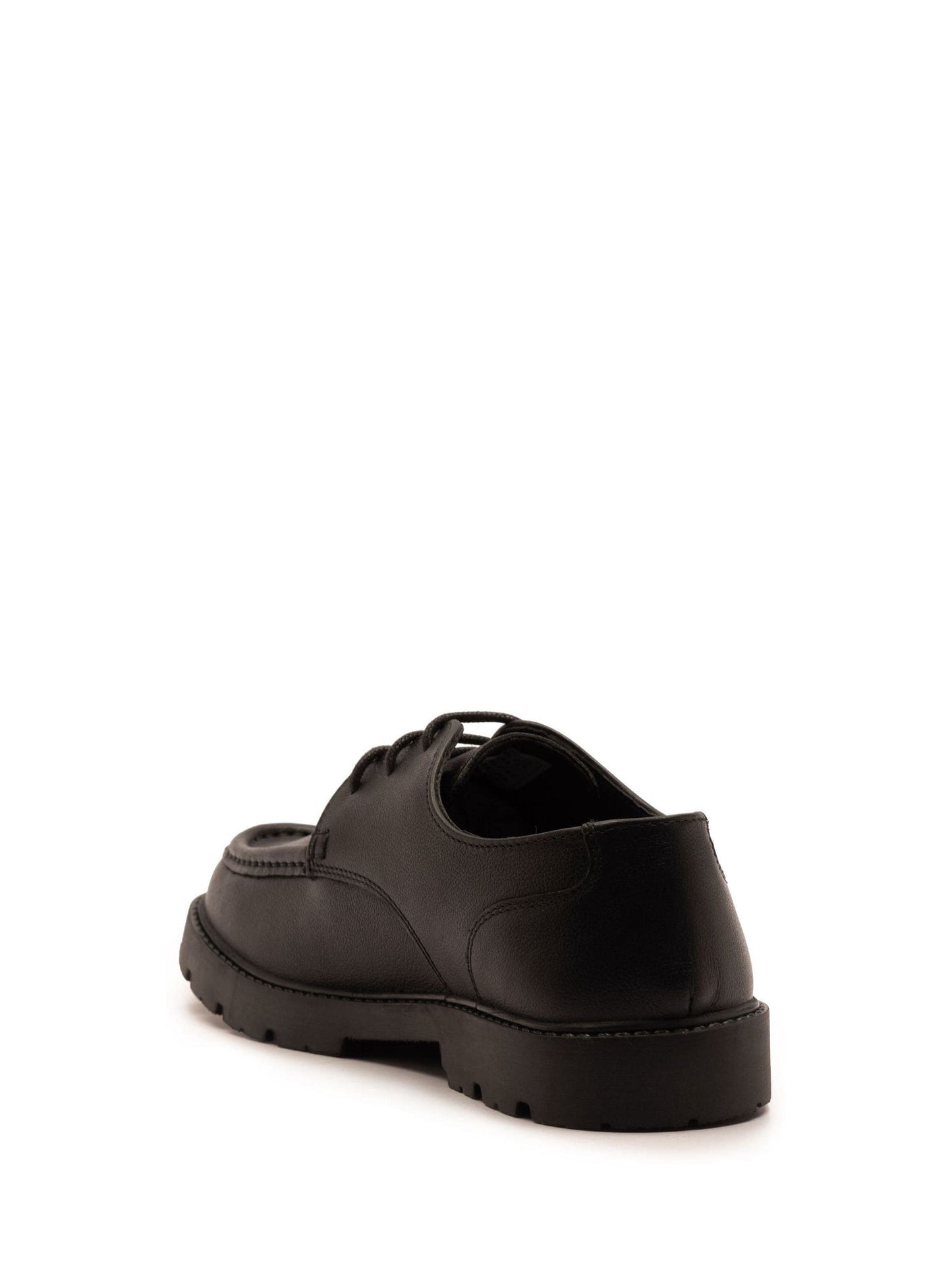 Off The Hook Black Rocky Leather Lace-Up Casual Boat Shoes image 3