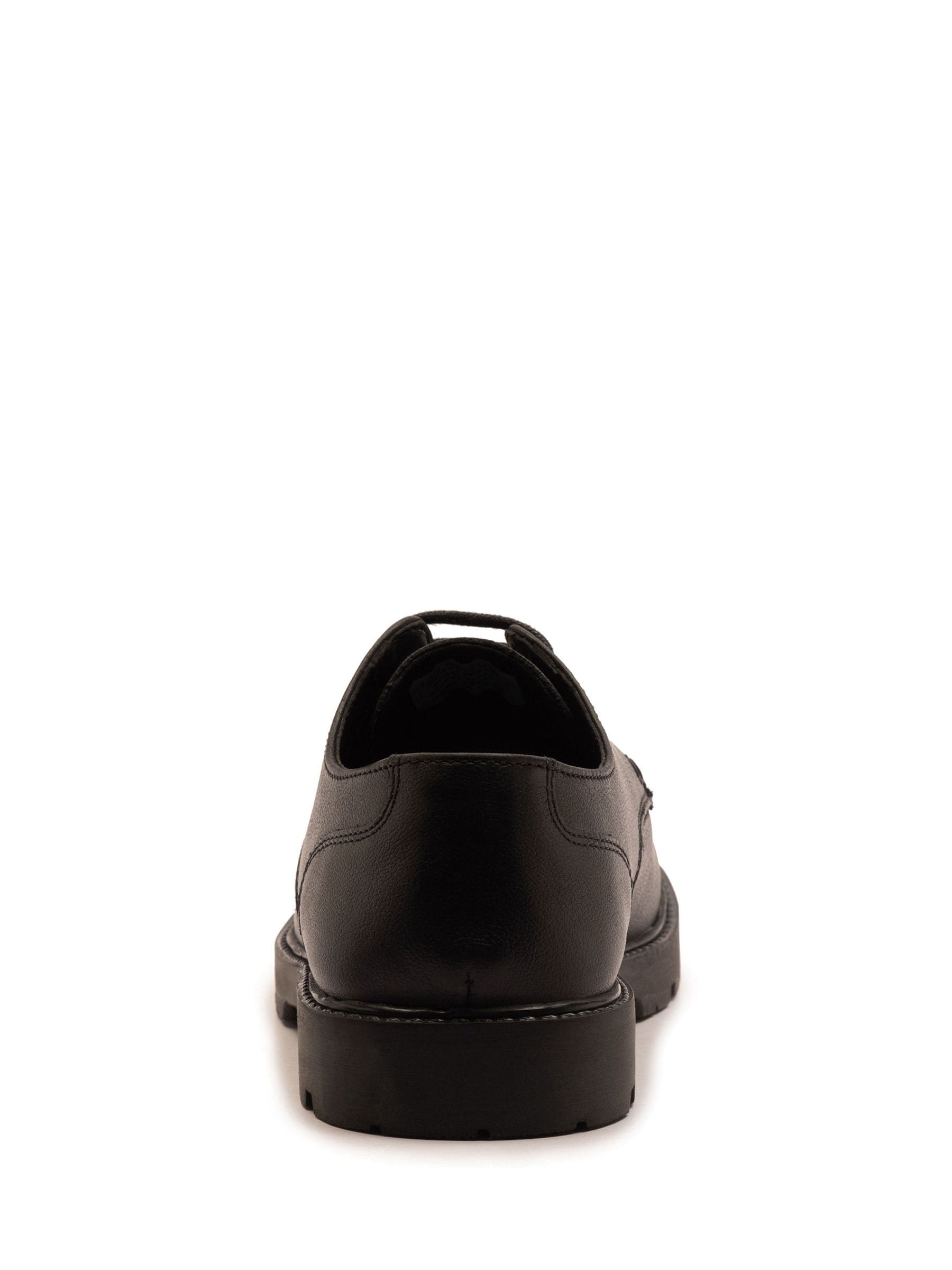 Off The Hook Black Rocky Leather Lace-Up Casual Boat Shoes image 5
