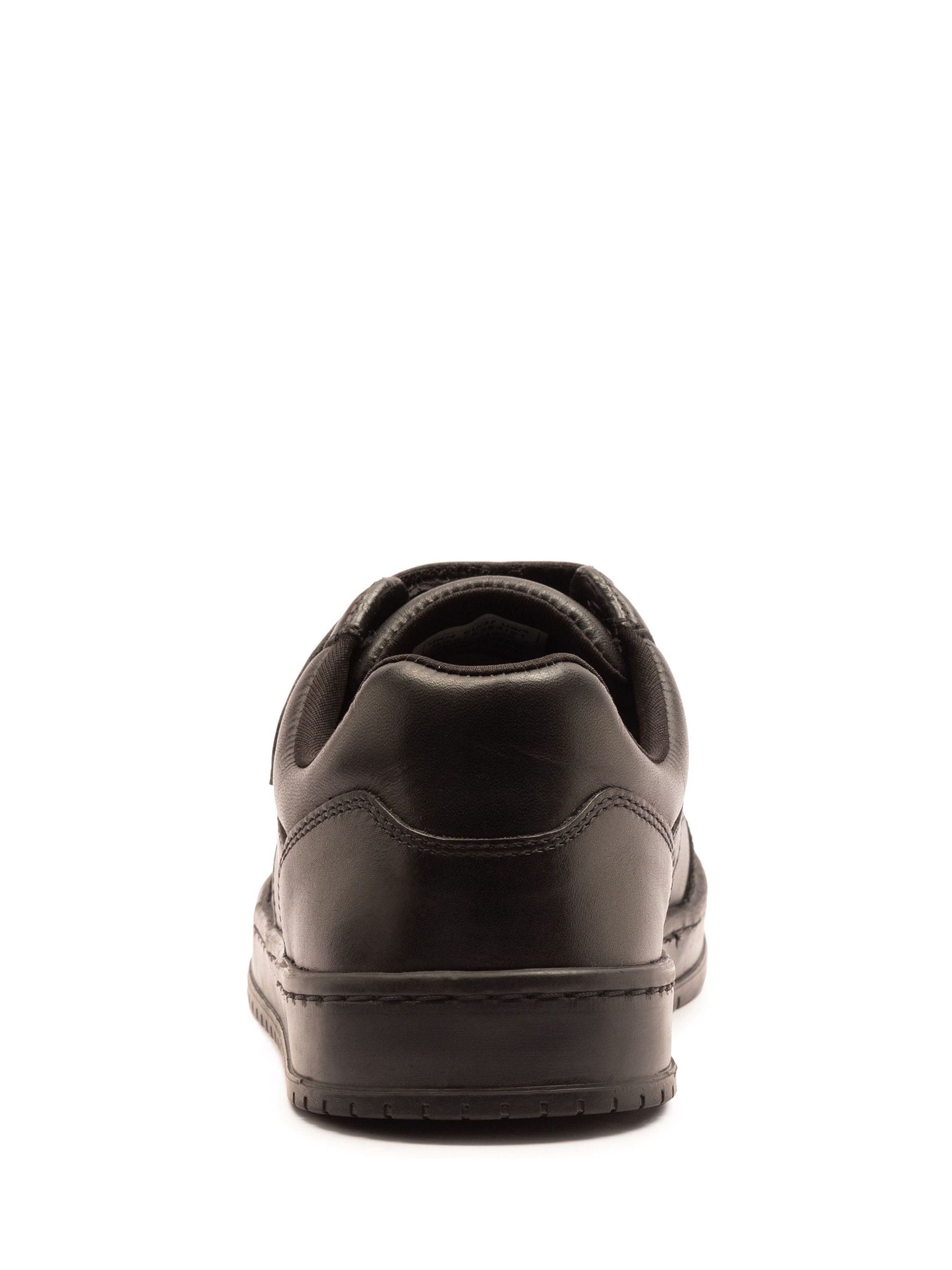 Off The Hook Black Ferris Leather Touch Fastening School Shoes image 5