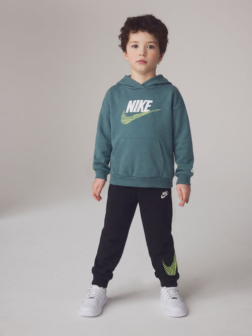 Nike Black Little Kids ITZ Oversized Hoodie and Joggers Tracksuit Set image 1