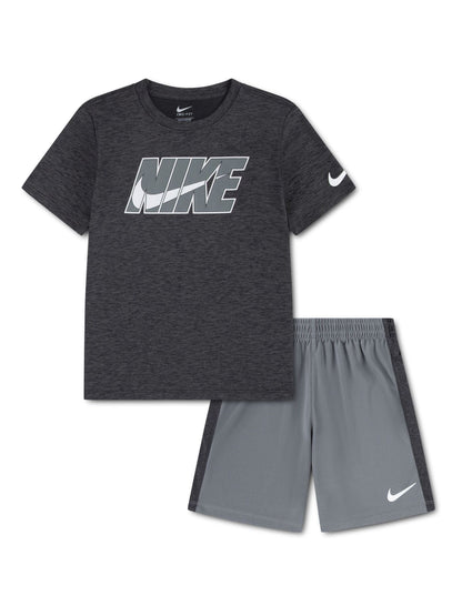 Nike Grey Little Kids Polyester Top & Short Set image 1