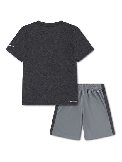 Nike Grey Little Kids Polyester Top & Short Set image 2