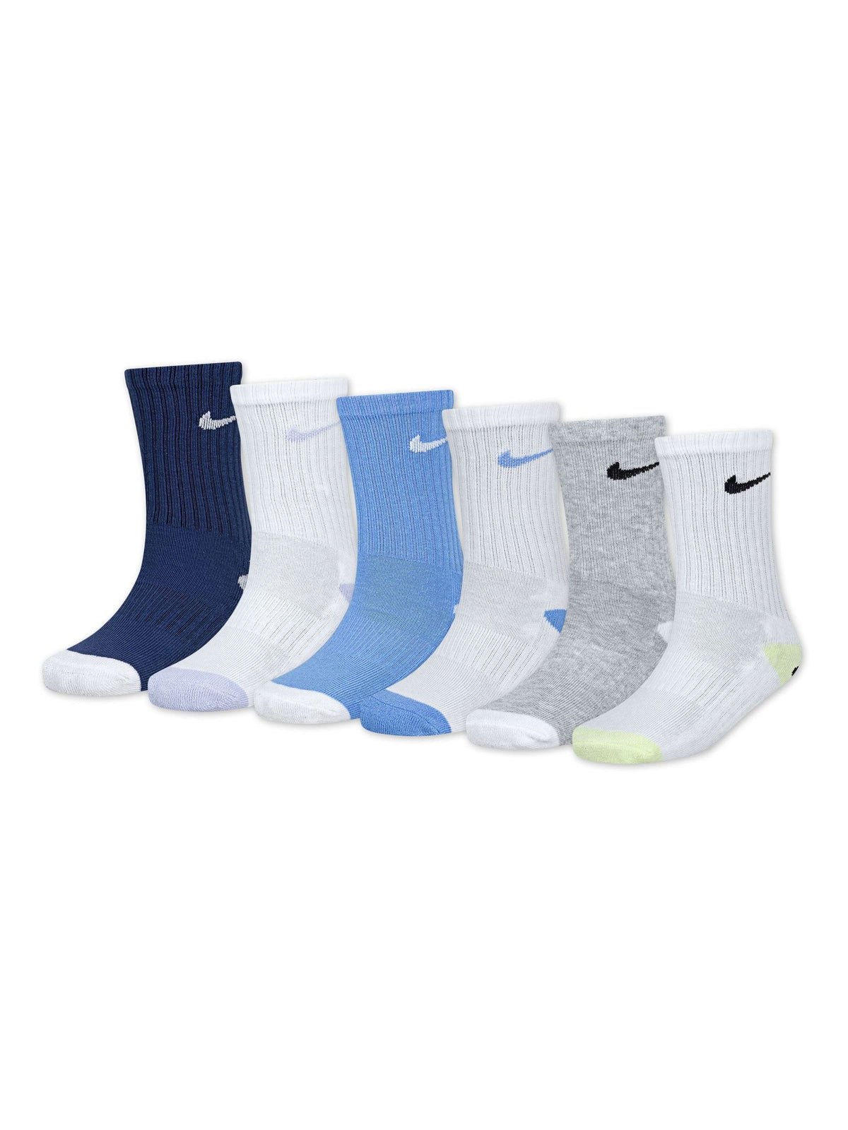 Nike Blue Smiley Heel Socks 6 Pack - image 1