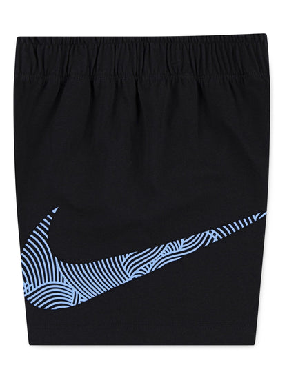 Nike Black Little Kids ITZ Relaxd Jersey Printed Tshirt and Shorts Set image 3