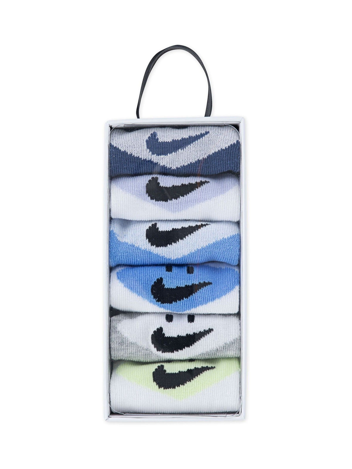 Nike Blue Infant Smiley Heel Ankle Socks 6 pack - image 4
