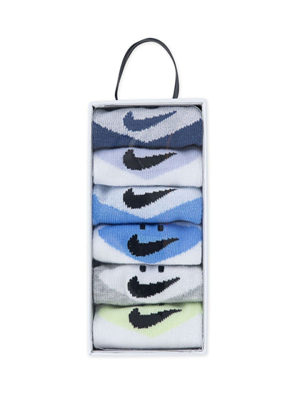 Nike Blue Infant Smiley Heel Ankle Socks 6 pack - image 4