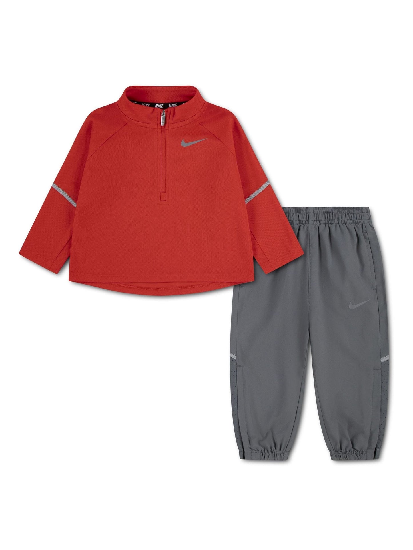Nike Grey Dri-FIT Miler Half Zip and Joggers Set image 2