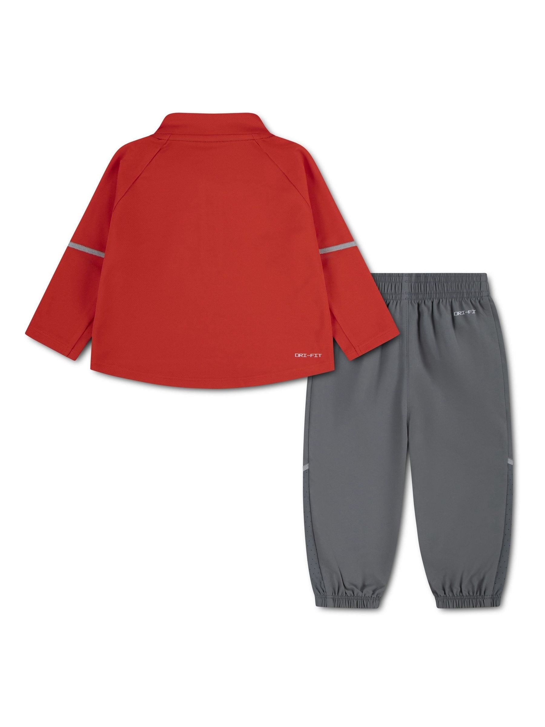 Nike Grey Dri-FIT Miler Half Zip and Joggers Set image 3