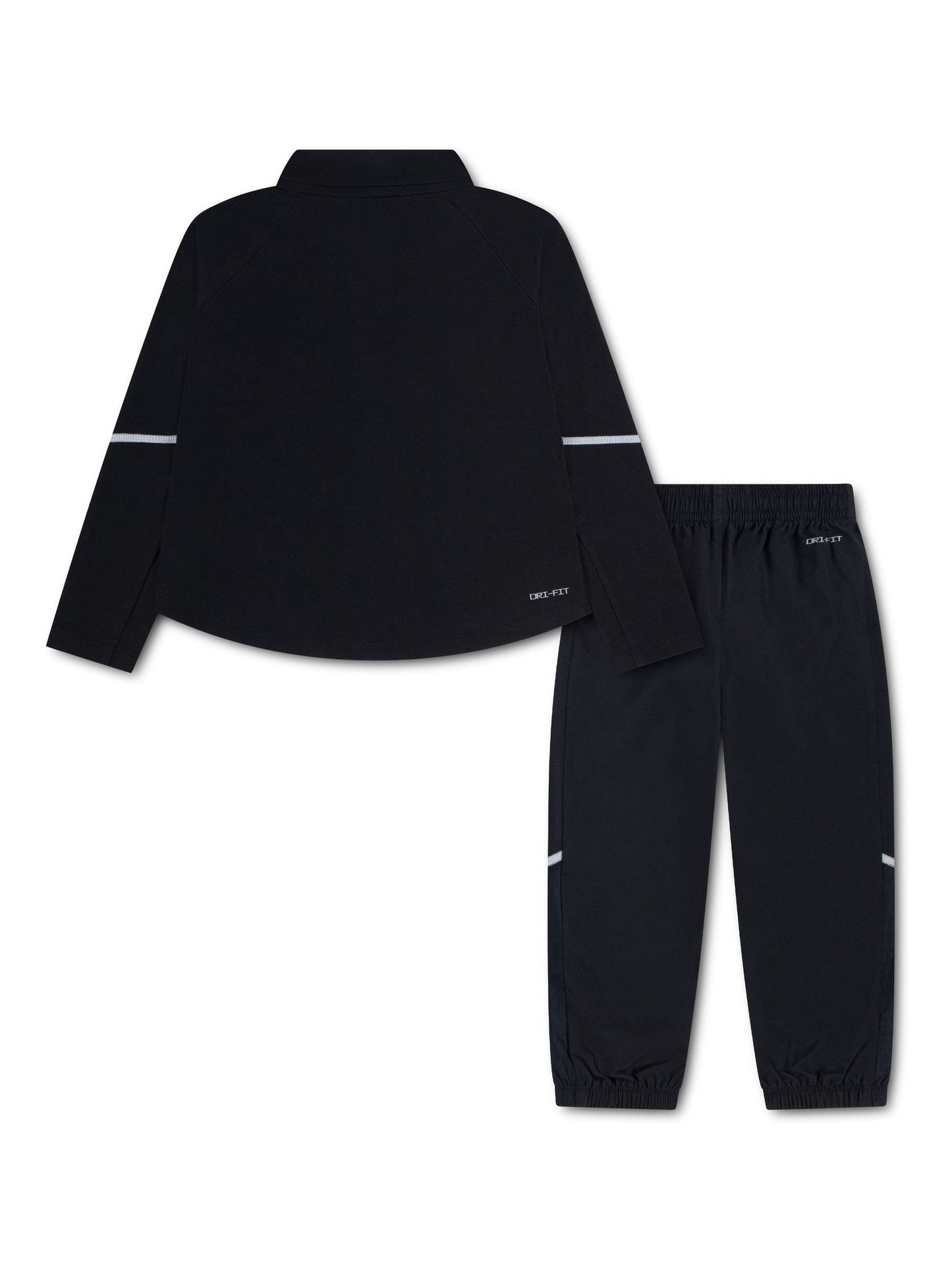 Dsiney Kidz - Nike Black Little Kids Dri-FIT Miler Half-Zip Top & Jogger Tracksuits Set image 3